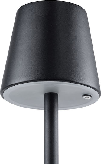 GloboStar Nega Metal Lampă de masă LED cu Abajur Negru și Bază