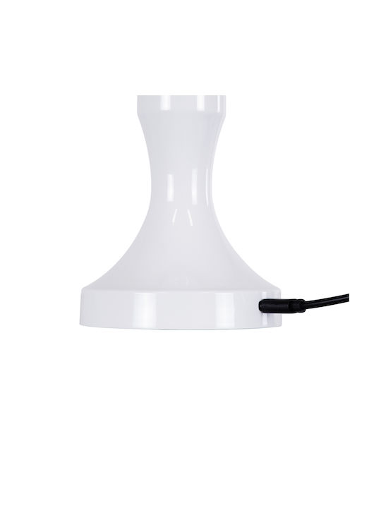 GloboStar Lunna Plastic Table Lamp LED with White Shade and Base