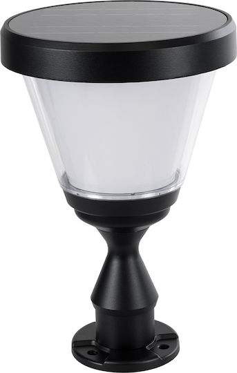 GloboStar Ηλιακό Φωτιστικό Δαπέδου Κολωνάκι 10W 330lm Ψυχρό Λευκό 6000K με Αισθητήρα Κίνησης και Φωτοκύτταρο IP65 24x24x36εκ.