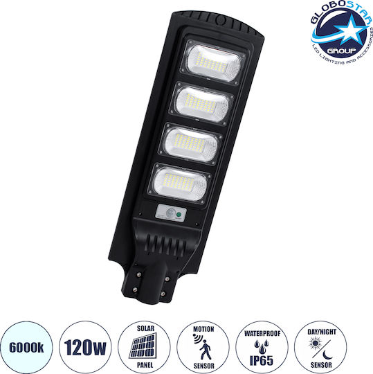GloboStar Street Solar Light 15W 1200lm Cold White 6000K with Motion Sensor and Photocell IP65