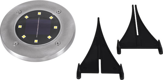 GloboStar Σετ 4 Καρφωτά Ηλιακά Φωτιστικά 0.8W 80lm Ψυχρό Λευκό 6000K με Φωτοκύτταρο IP65