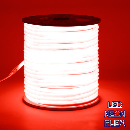 GloboStar Waterproof LED Strip 220V Red Light 1m Neon Flex
