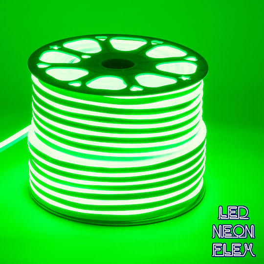GloboStar Waterproof LED Strip 220V Green Light 1m Neon Flex