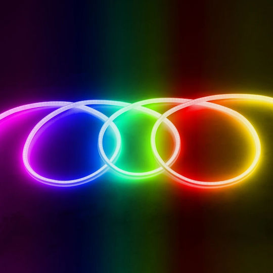 GloboStar Αδιάβροχη Ταινία LED 24V RGB Φως 5m Neon Flex
