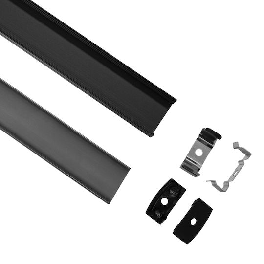 GloboStar External Aluminum Profile for LED Strip with Opal Cover 100x2.3x1cm