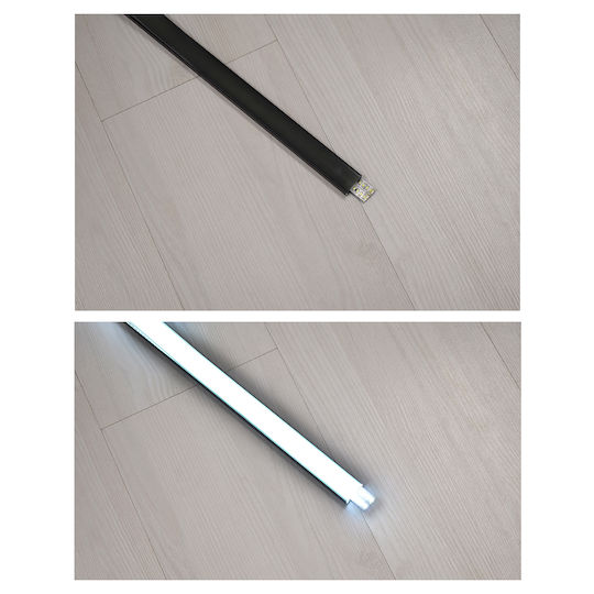 GloboStar External Aluminum Profile for LED Strip with Opal Cover 100x2.3x1cm