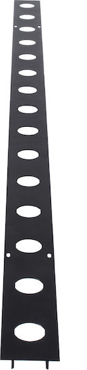 GloboStar Mounting Rail for Spotlights made of Aluminum Black 15pcs 90237