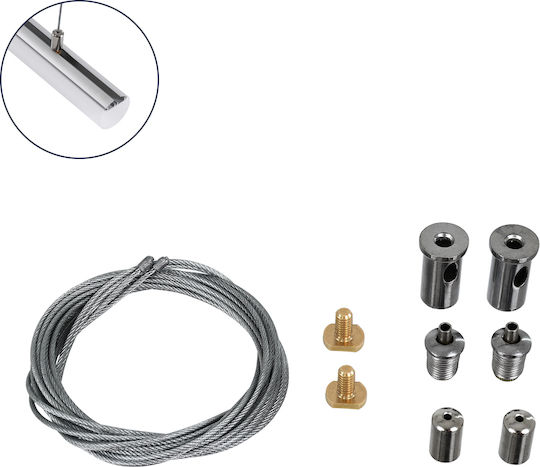 GloboStar Mounting Suspension for Lighting Fixtures made of Aluminum Silver 200pcs 70897
