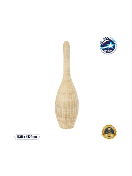 GloboStar Paradis Floor Lamp H120xW35cm. with Socket for Bulb E27 Beige