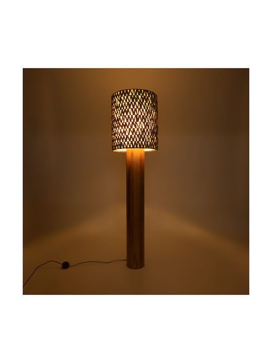 GloboStar Niihau Floor Lamp H160xW43cm. with Socket for Bulb E27 Brown