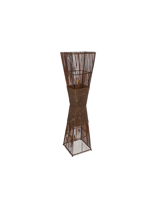 GloboStar Palma Floor Lamp H130xW30cm. with Socket for Bulb E27 Brown