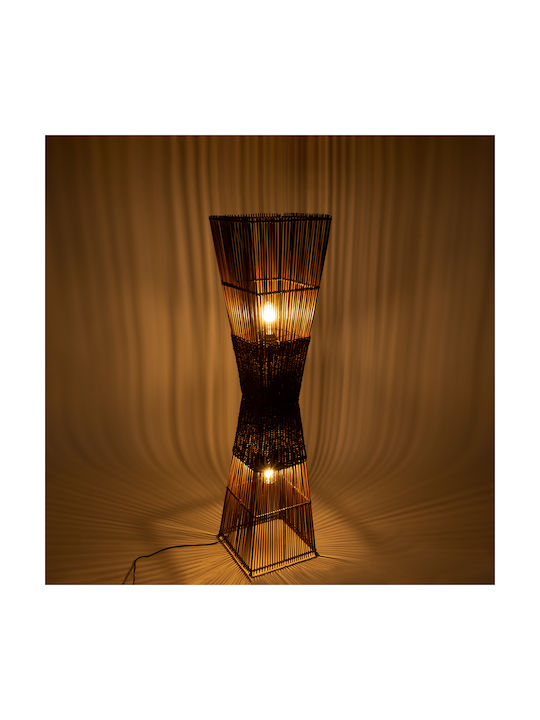 GloboStar Palma Floor Lamp H130xW30cm. with Socket for Bulb E27 Brown
