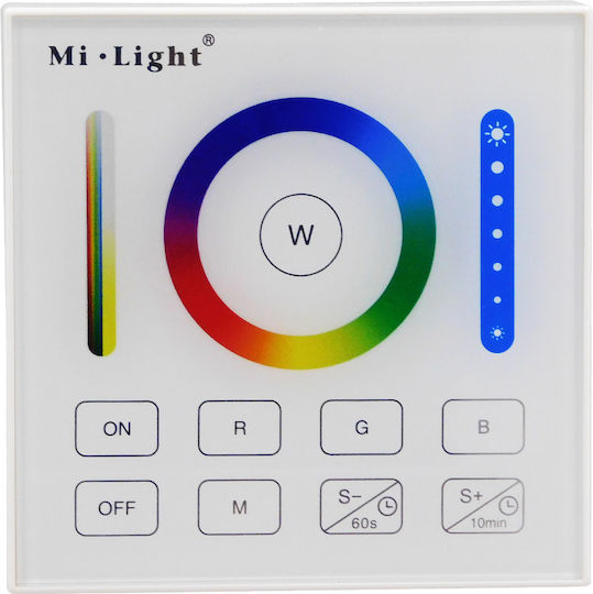 GloboStar Mi-Light B0 Διακόπτης Dimmer με Πλαίσιο LED Αφής Smart Χειριστήριο 2.4G