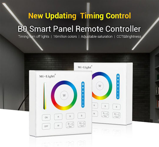GloboStar Mi-Light B0 Διακόπτης Dimmer με Πλαίσιο LED Αφής Smart Χειριστήριο 2.4G