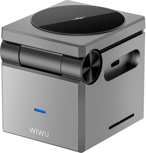 Wiwu Ασύρματος Φορτιστής (Qi Pad) 15W Power Delivery Γκρι (Wi-W030)