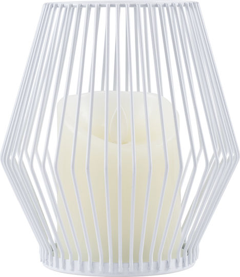 GloboStar Διακοσμητικό Φωτιστικό Cadle LED Θερμό Λευκό 2700K Κερί 14x14x16εκ.