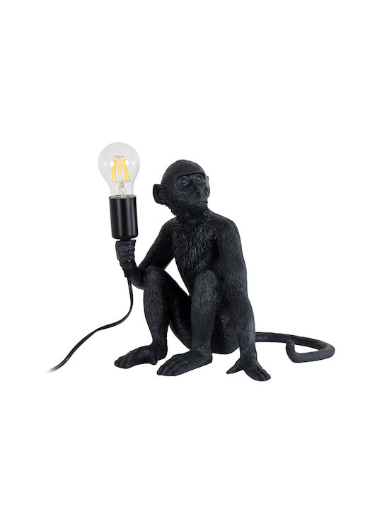 GloboStar Apes Decorative Lamp Figure with Socket for Bulb E27 Black