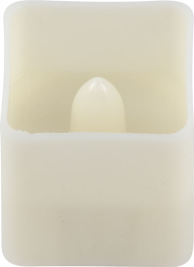 GloboStar Decorative Lighting Candle LED Warm White 2700K Wax 12pcs 3.5x3.5x3.5cm
