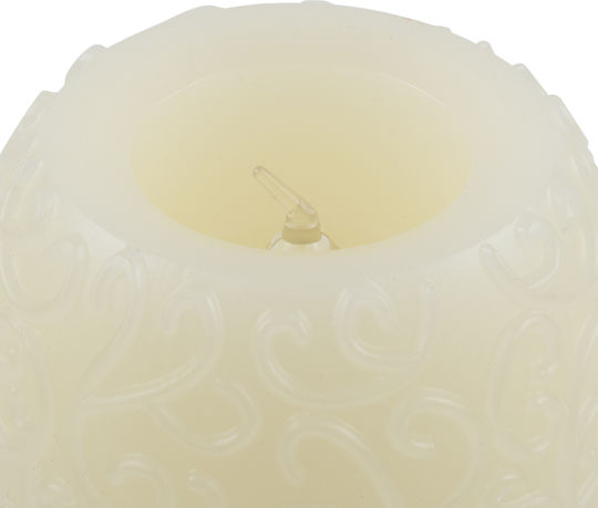 GloboStar CANDLE Dekorative Lampe Wachs-Politur Weiß
