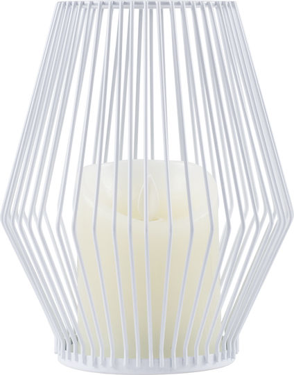 GloboStar Διακοσμητικό Φωτιστικό Cadle LED Θερμό Λευκό 2700K Κερί 16x16x18εκ.
