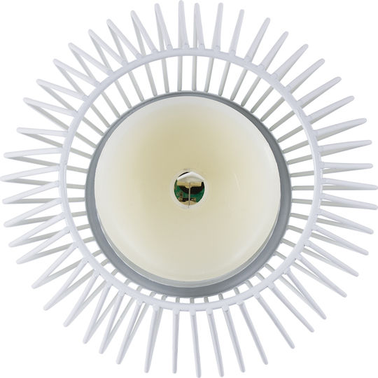 GloboStar Διακοσμητικό Φωτιστικό Cadle LED Θερμό Λευκό 2700K Κερί 16x16x18εκ.