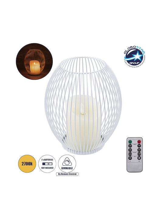 GloboStar Candle Dekorative Lampe Wachs-Politur Weiß