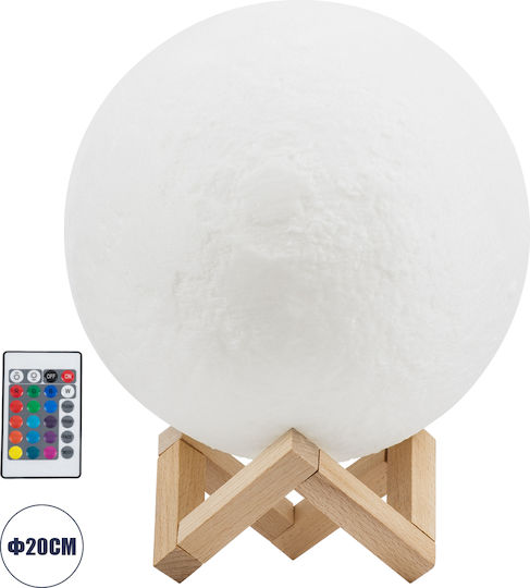 GloboStar Dekorative Lampe Mondlicht Weiß