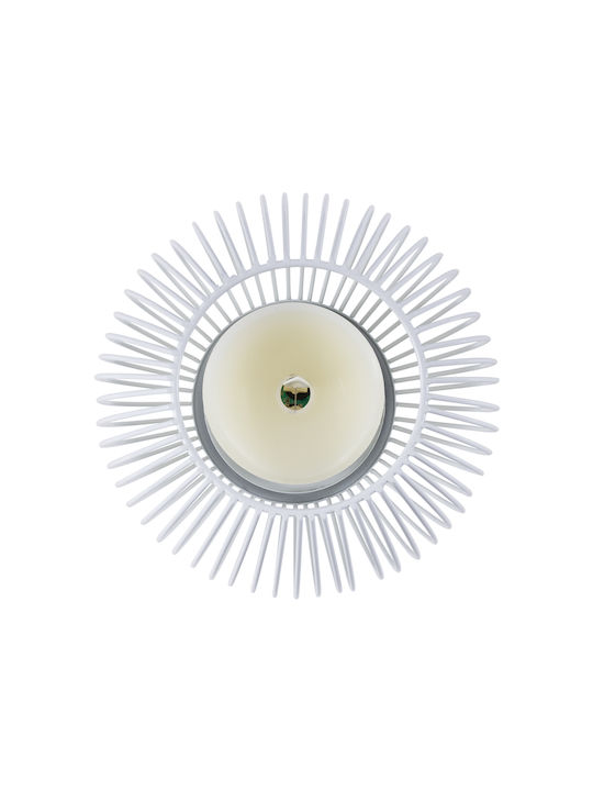 GloboStar Candle Dekorative Lampe Wachs-Politur Weiß