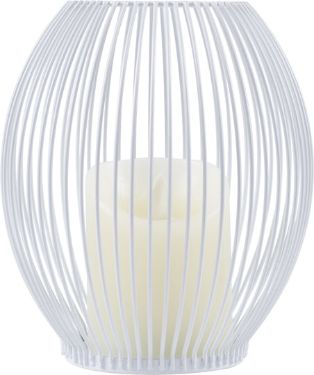 GloboStar Candle Dekorative Lampe Wachs-Politur Weiß