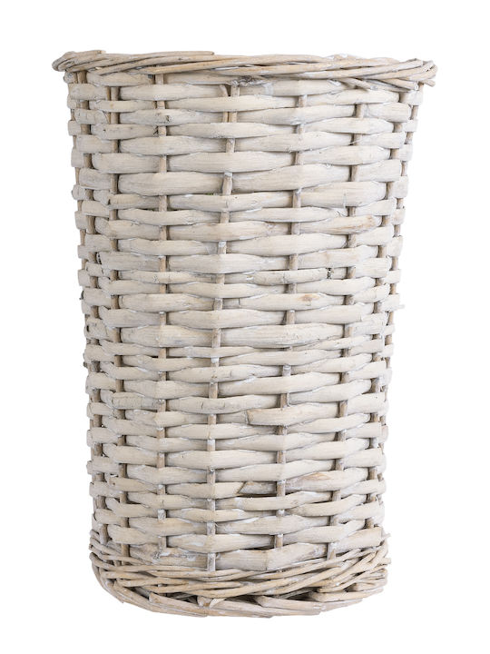 GloboStar Artificial Garden Domingo Planter Wooden White with Stand 21x21x30cm.