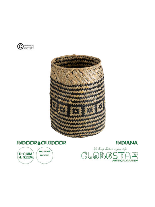 GloboStar Κασπώ Rattan Καφέ 18x18x22εκ.