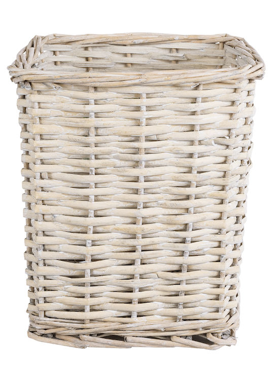 GloboStar Kyoto Planter Wooden White with Stand 22x22x25cm.