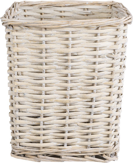 GloboStar Kyoto Planter Wooden White with Stand 22x22x25cm.