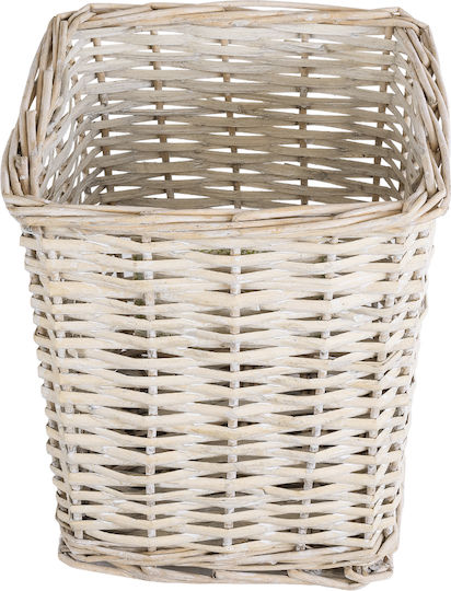 GloboStar Kyoto Planter Wooden White with Stand 22x22x25cm.
