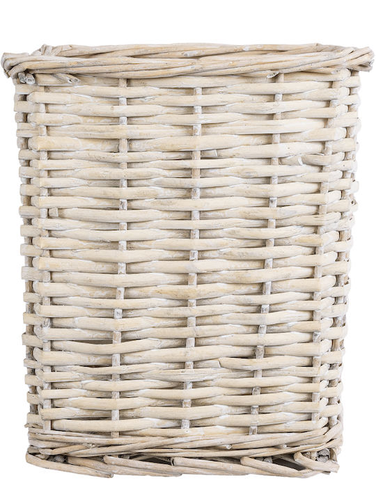 GloboStar Kyoto Planter Wooden White with Stand 22x22x25cm.