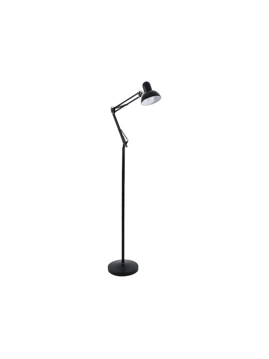 GloboStar Audrey Vintage Floor Lamp H190xW15cm. with Socket for Bulb E27 Black