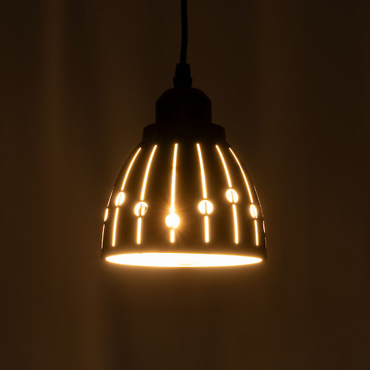 GloboStar Hunton Pendant Light Black Bell with Socket E27 12.5x12.5cm