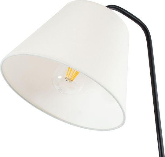 GloboStar Tiffany Floor Lamp H140xL40cm with E27 Lamp Bulb Base Beige & White