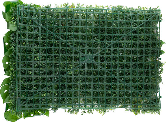 GloboStar Künstliches Laubpaneel Pixari - Farn - Monstera - Amarantos 60x40cm