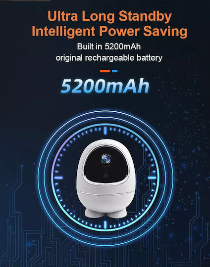 GloboStar 86008 IP Surveillance Camera Wi-Fi Full HD 1080p Battery with Two-Way Communication