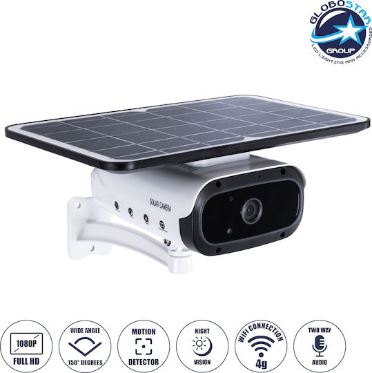 GloboStar 86048 IP Κάμερα Παρακολούθησης Wi-Fi/4G Full HD 1080p Αδιάβροχη Μπαταρίας