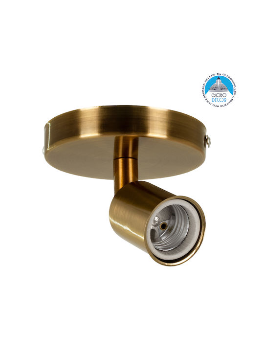GloboStar Sara Single Spot with Socket E27 in Gold Color