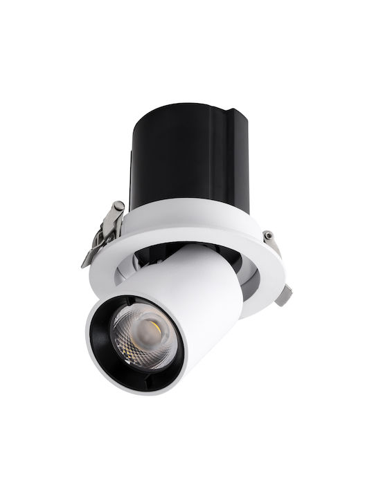 GloboStar Virgo-S Einzel LED Natürliches Weiß Spot in Weiß Farbe