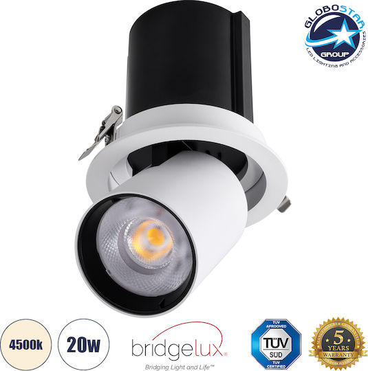 GloboStar Virgo-B Monos LED Alb Natural Spot în Culoare Alb