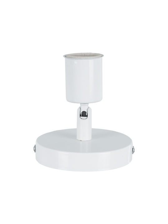GloboStar Sara Single Spot with Socket E27 in White Color