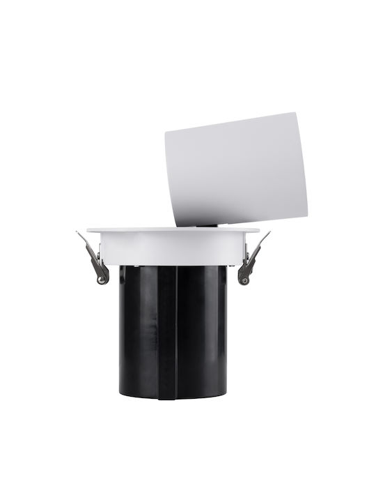 GloboStar Virgo-B Μονό LED Φυσικό Λευκό Σποτ σε Λευκό Χρώμα