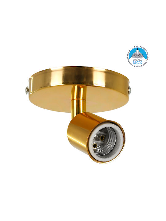 GloboStar Sara Single Spot with Socket E27 in Gold Color