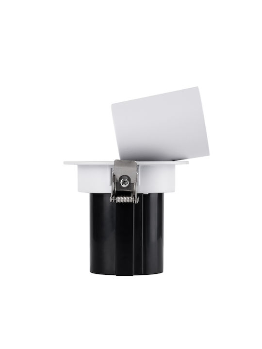 GloboStar Virgo-S Μονό LED Θερμό Λευκό Σποτ σε Λευκό Χρώμα