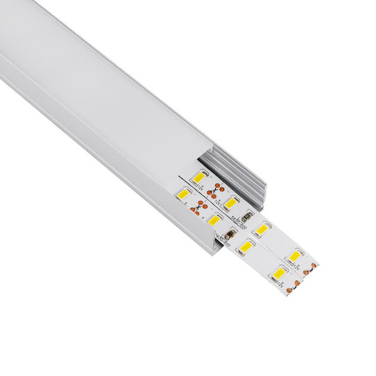 GloboStar Hanging Aluminum Profile for LED Strip Corner with Opal Cover 100cm
