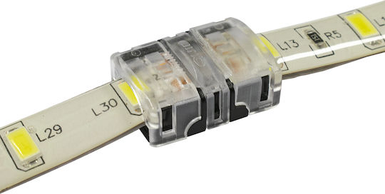 GloboStar Connector for LED Strips Strip To Strip for Connecting 2 Single Color Waterproof LED Strips of Width 10mm 50pcs 70719